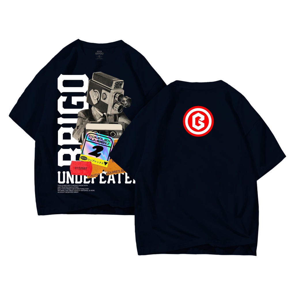 BRIGO Kaos Oversize UNDIFEATED FRONT II Kaos Oversize Print DTF II Kaos Jumbo Size Pria &amp; Wanita