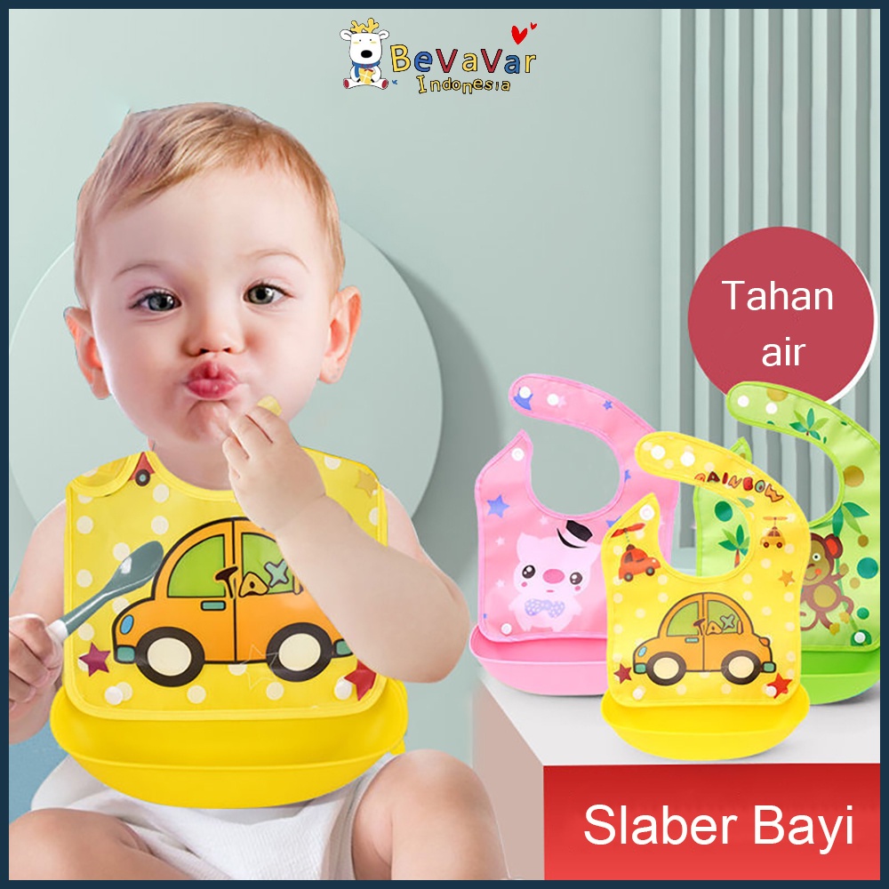 Bevavar Slabber Bayi Anti Air Celemek Makan Bayi Bib Bayi