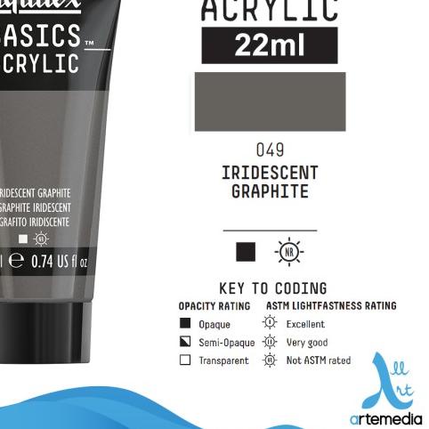 

Cat Akrilik Liquitex Basics 22ml Acrylic Color Paint - 01/03 - IRIDST GRAPHITE