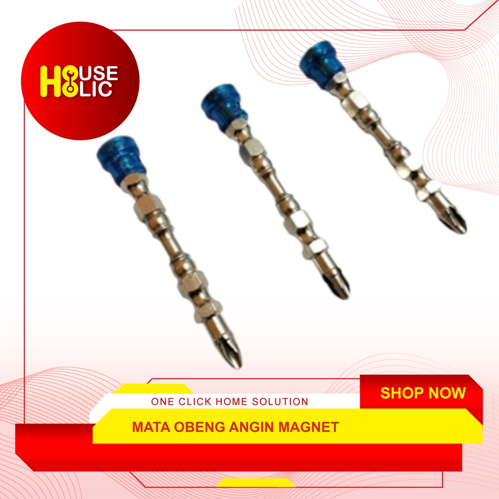 Mata Bor Obeng Angin Magnet Plus S2 / Double Magnetic Screwdriver Bits