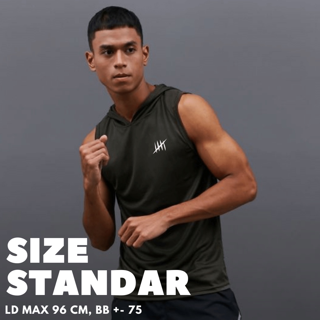 DONSON Sportswear Hoodie Singlet Sleeveless Polos Tanpa Lengan 5 Warna Atasan Jumbo