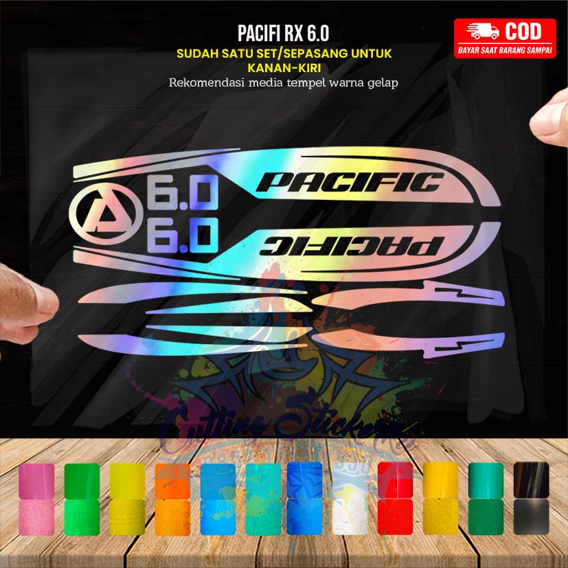 Cutting Stiker Pacific 2980 Rx 6.0 Variasi Sepeda Sticker Frame Aksesoris Body Style Lipat Keren Decal Striping Bike Road Fixie Mtb Balap  Timbul Universal Murah Reflective Nyala Tahan Air Bodi Hologram Batang Gunung Anak Sepedah Kustom Modif