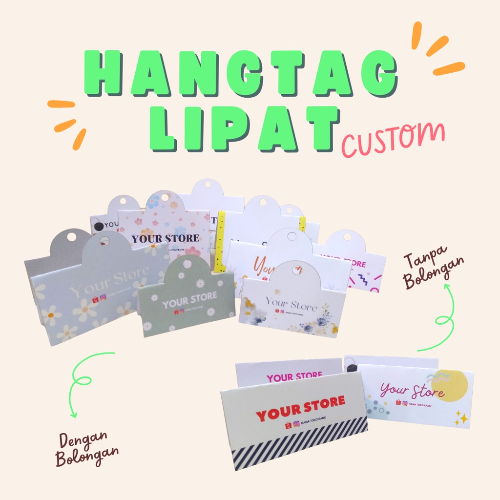 

Custom Hangtag Lipat Hangtag Label Kemasan Produk Lipat Olshop Free Design Murah