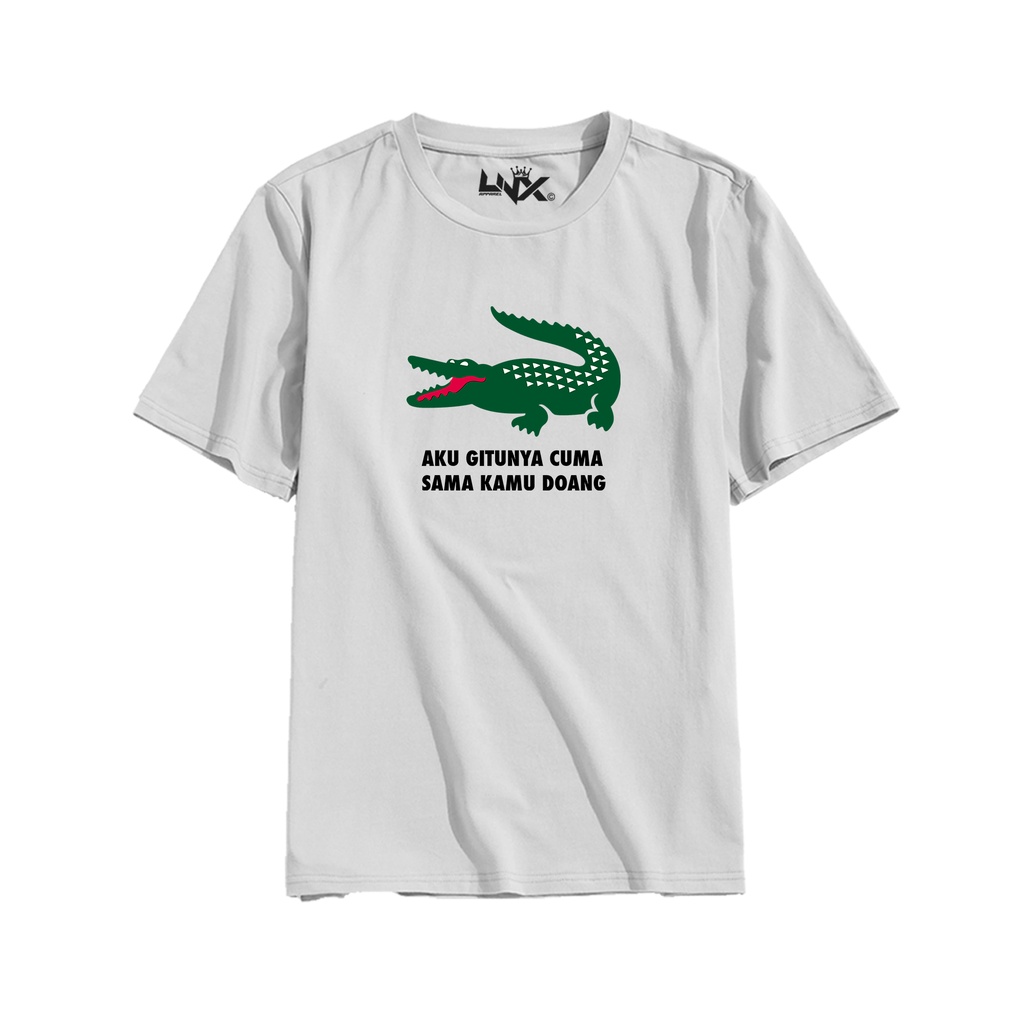 3bee.store - Kaos Buaya Cowok - Kaos Aku Gituan Cuma Sama Kamu Aja Kok - Baju Buaya Pria - Baju Aku 