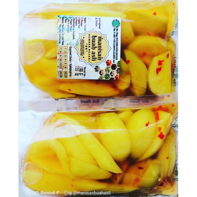 

Manisan Buah Mangga Mix Kedondong Lokal Pedas Kemasan 300 Gr