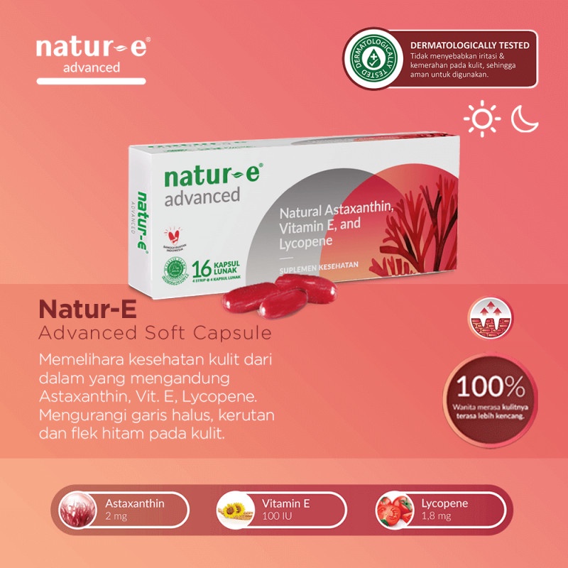 BPOM NATUR E ADVANCED SOFT CAPSUL ISI 16S &amp; 32S / SUPLEMEN KULIT NATUR E / SYE