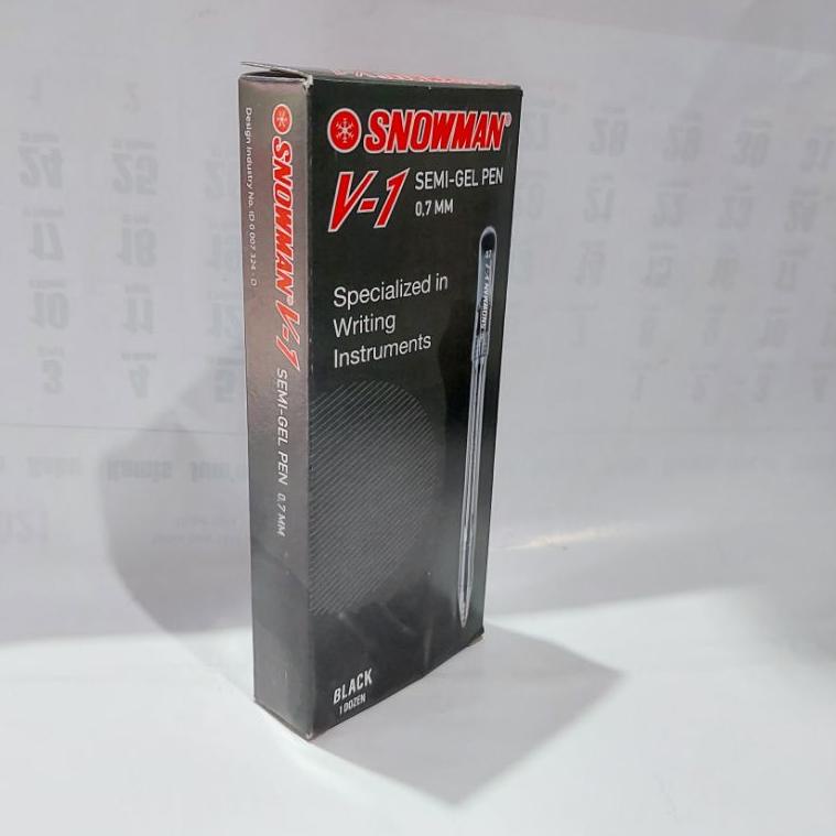 

WOW BANGET Pulpen Ballpoint SNOWMAN V-1 V1 0.7mm isi 12pcs $ 856