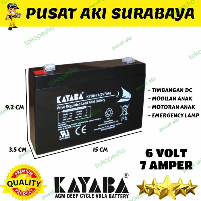 BATTERY 6 VOLT 7 AMPER AKI MOBIL MAINAN ANAK ACCU MOBILAN AKI 6V 7AH