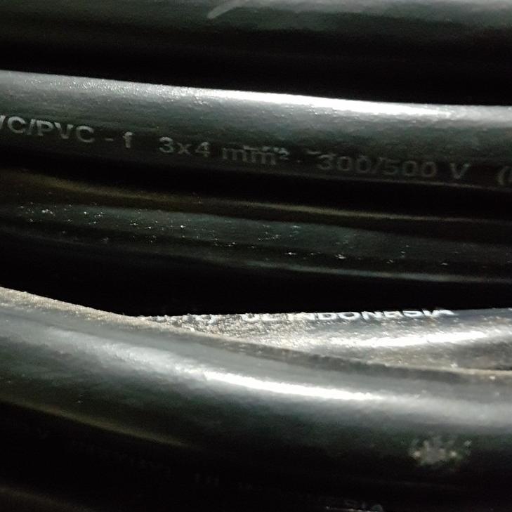 ETERNA NYYHY / NYY HY 3 X 4 MM / 3X4 MM KABEL LISTRIK HITAM SERABUT TEMBAGA ( ECER )