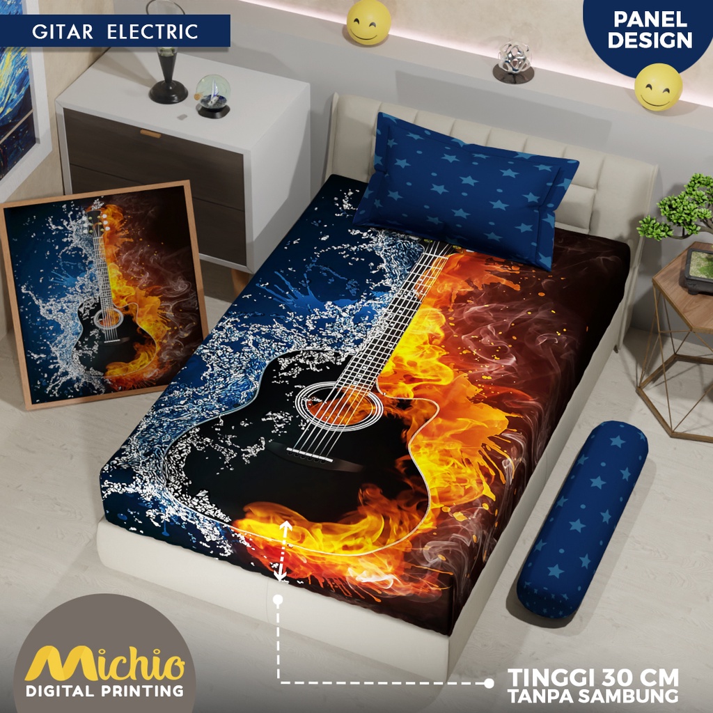 Michio Digital Printing Sprei Uk 120 T 30 - Gitar Electric