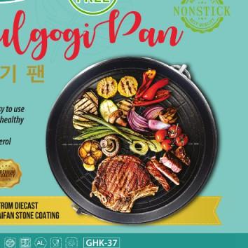 GO HAPPY Bulgogi Grill Pan - Panci Pemanggang Super call Barbecue pan