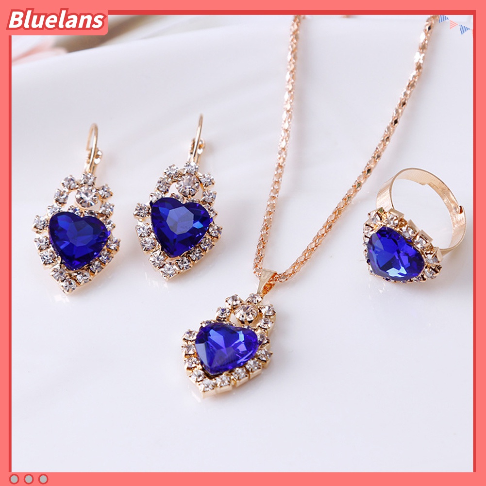 Kalung Liontin Berlian Imitasi Bentuk Hati Untuk Wanita