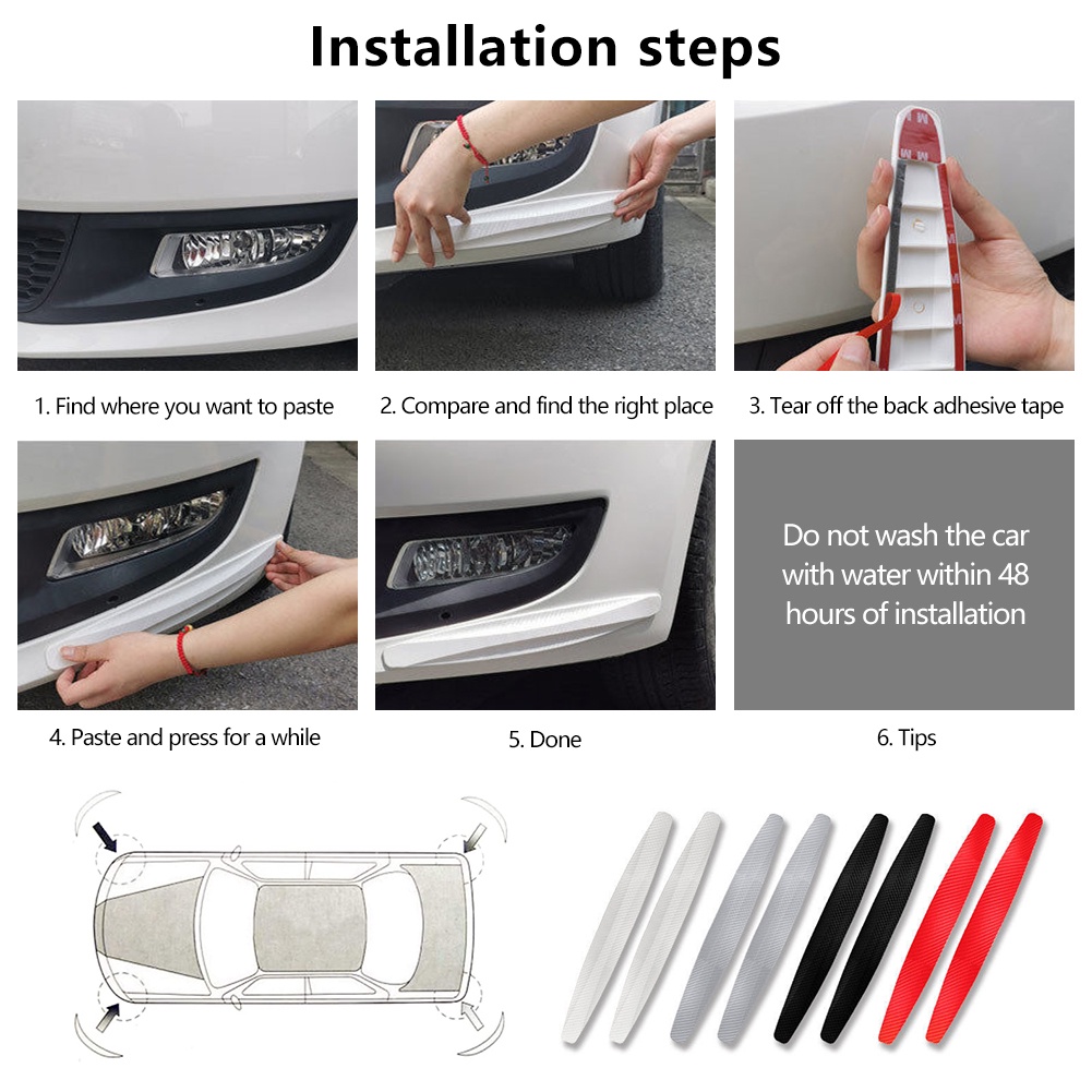 2pcs universal anti-Tabrakan auto Karet Pelindung Sudut Depan Belakang bumper cover Pelindung Bibir strip Stiker Produk Pintu Mobil
