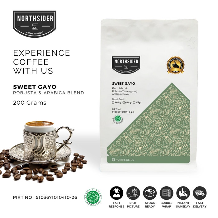 

BIJI KOPI ARABIKA SWEET GAYO BLEND - NORTHSIDER COFFEE BLEND