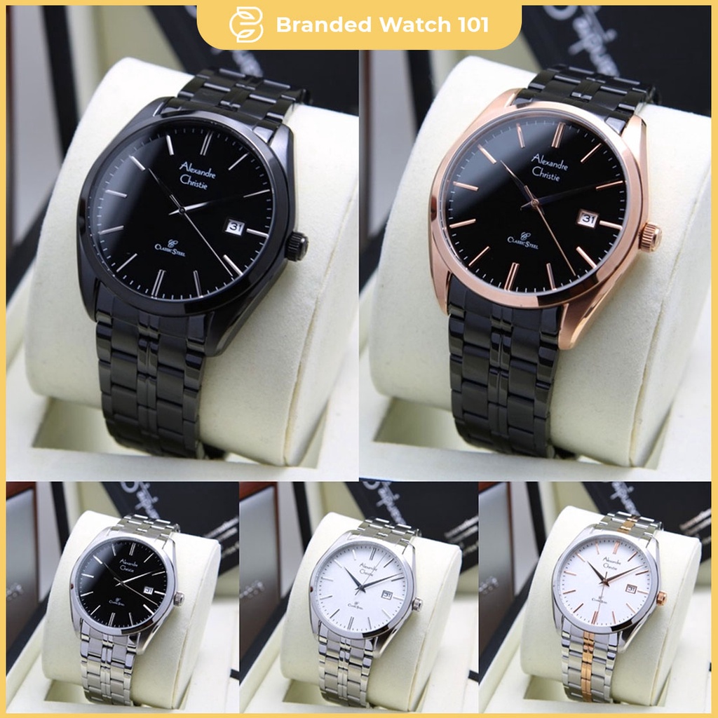 ORIGINAL Jam Tangan Pria Alexandre Christie AC 8558 / AC8558 / 8558 Garansi Resmi 1 Tahun, Stainless