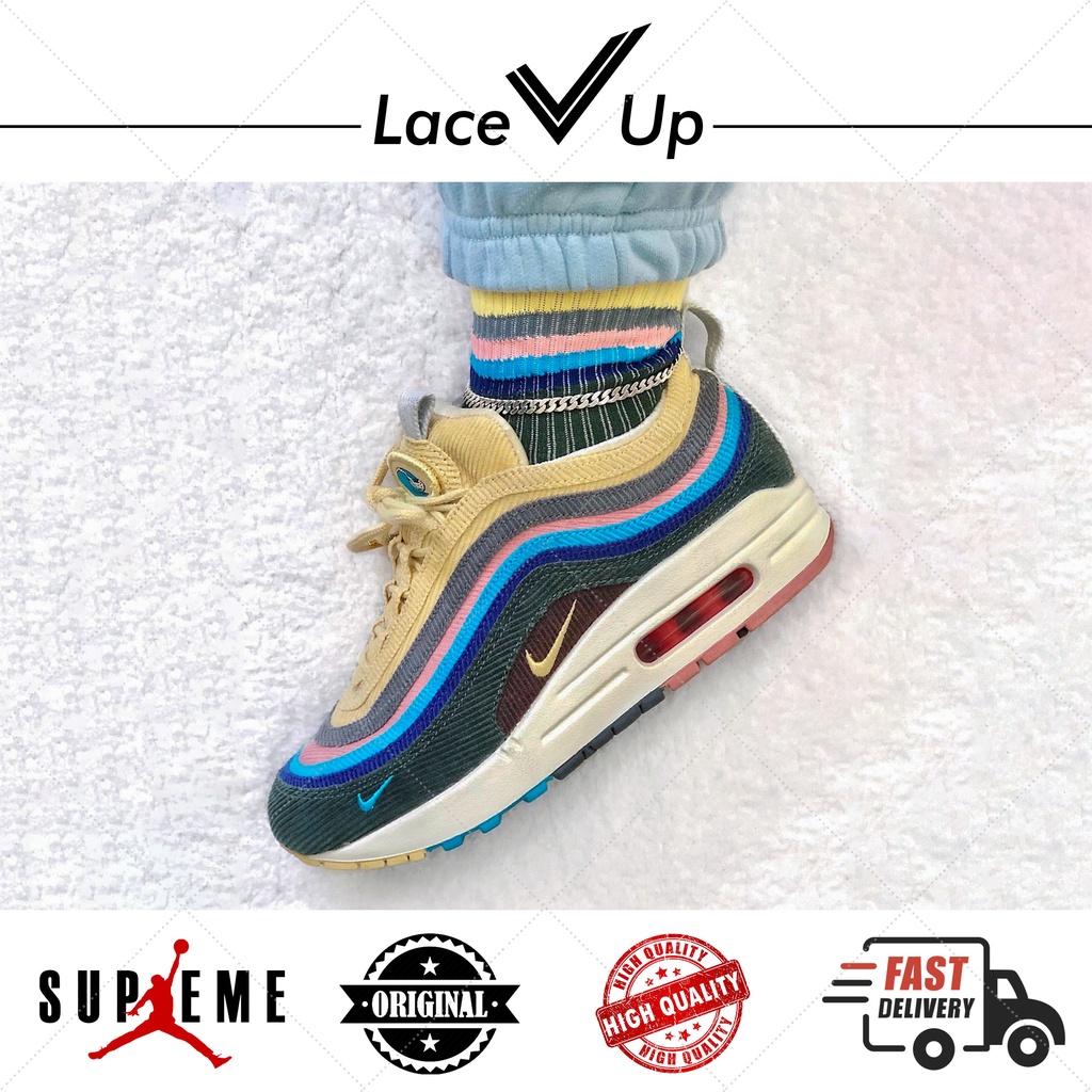 Kaos Kaki Wave Pattern AM 1/97 x Sean Socks - Lace Up Socks