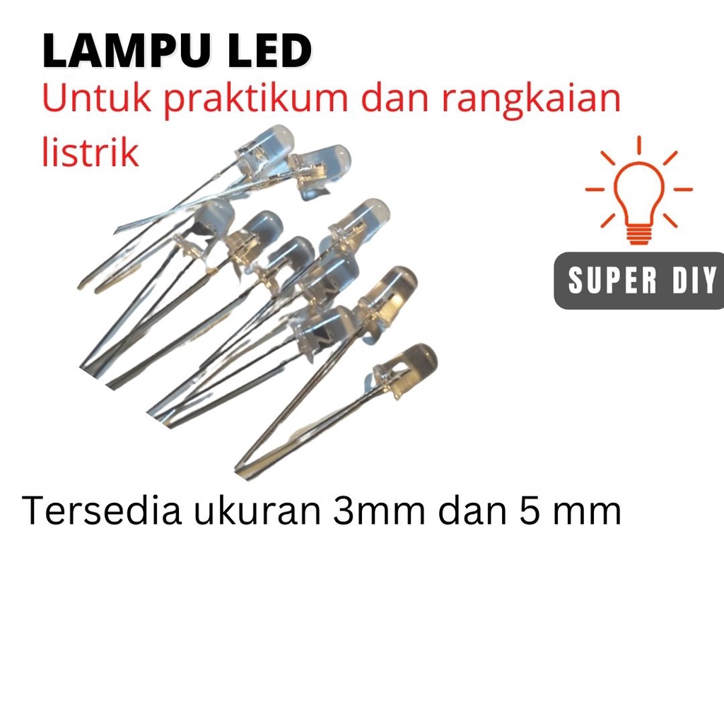 lampu led kecil untuk  praktikum rangkain listrik generator mini dan bahan praktek