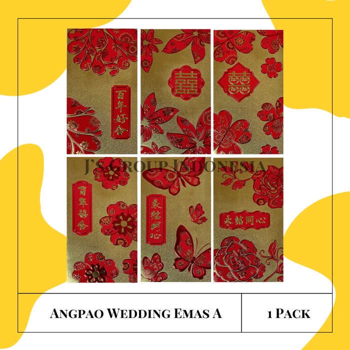 

Wow Amplop Kertas Angpao Angpau Hongbao Wedding Sangjit Shuang Xi Emas Gilaa!!!