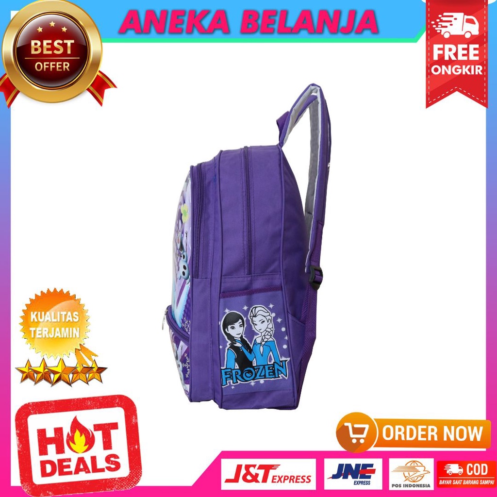 Tas Ransel Anak Sekolah Piknik Les Tas Motif Frozen Cantik Imut Murah Awet