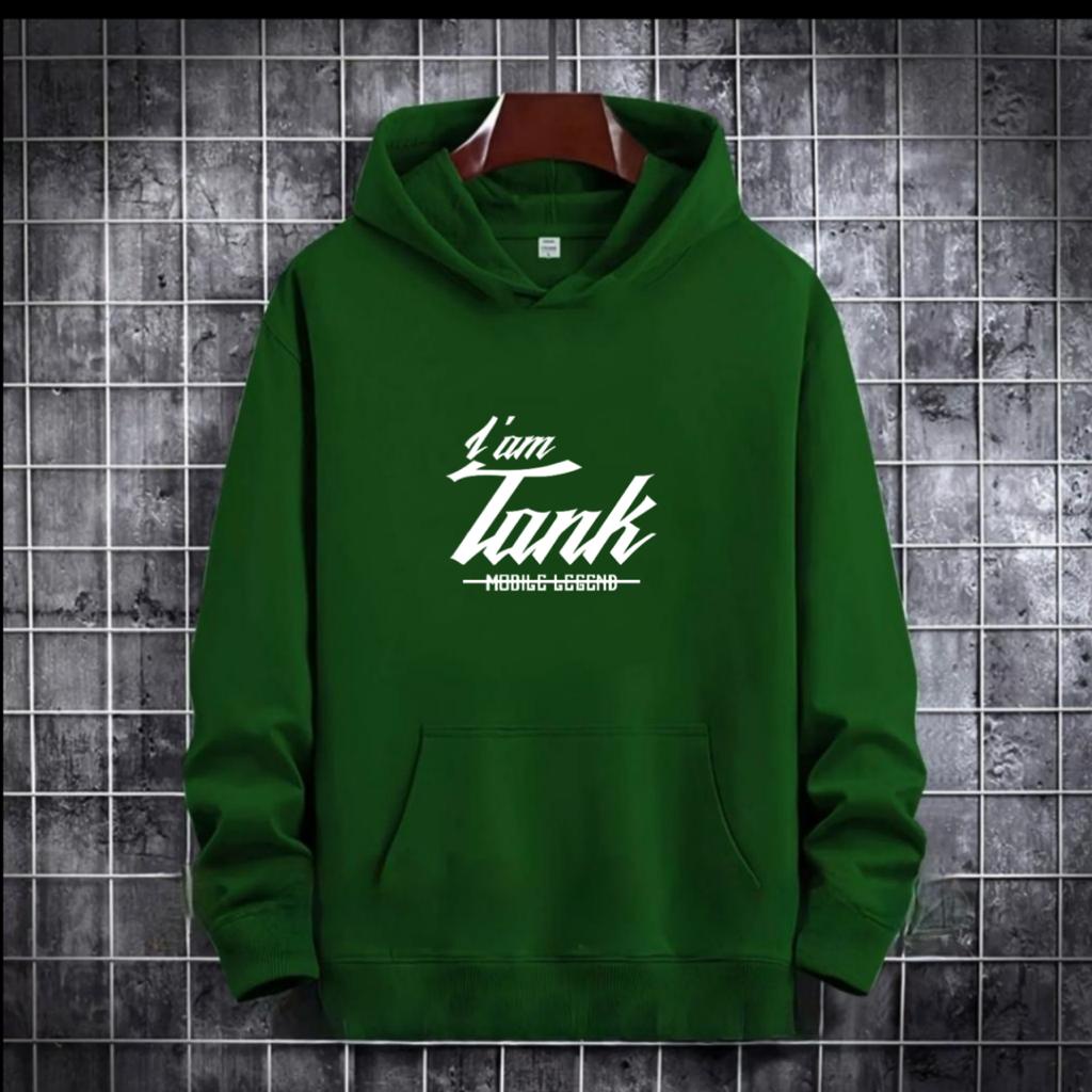 SWEATER HOODIE TULISAN I AM TANK/ HOODIE MURAH TERLARIS / HOODIE POLOS / HOODIE PRIA DAN WANITA / UNISEX