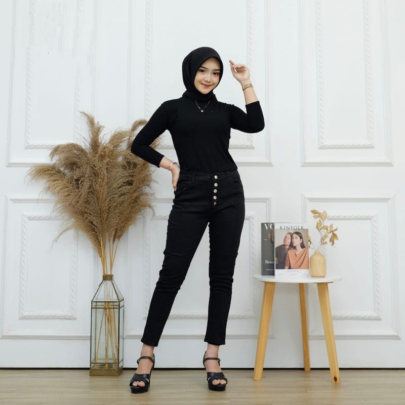 CELANA HW PINGGANG TINGGI JEANS HIGHWAIST  WANITA