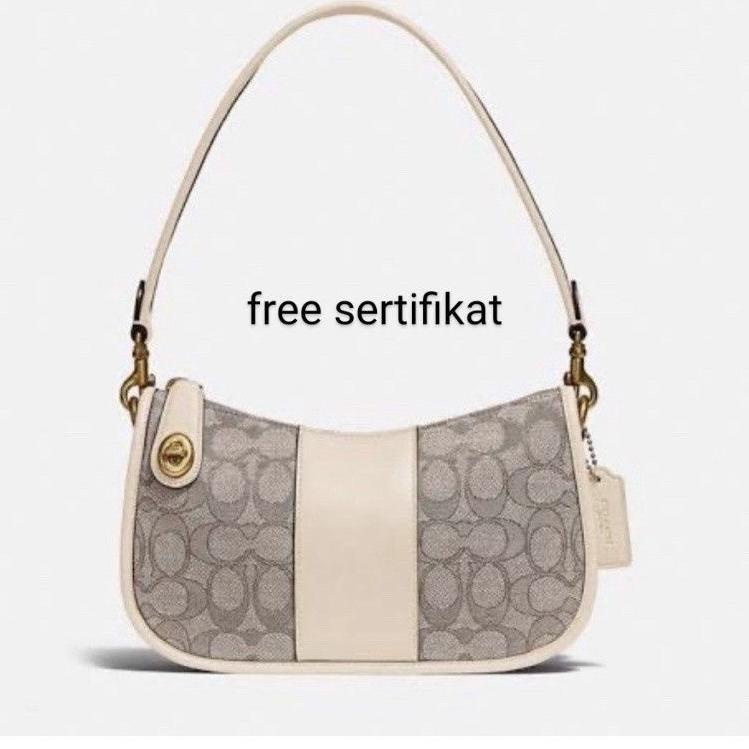 M74I Tas Coach Swinger kunci putar Slempang wanita swinger ready 8W9