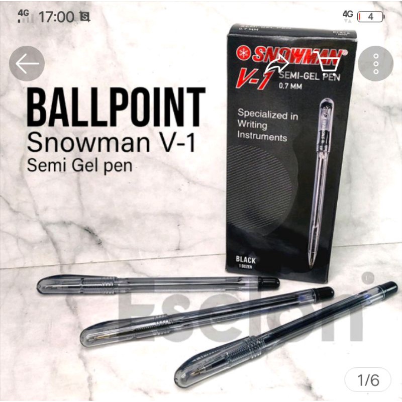 

BOLPOIN SNOWMAN V-1 (1 LUSIN ISI 12