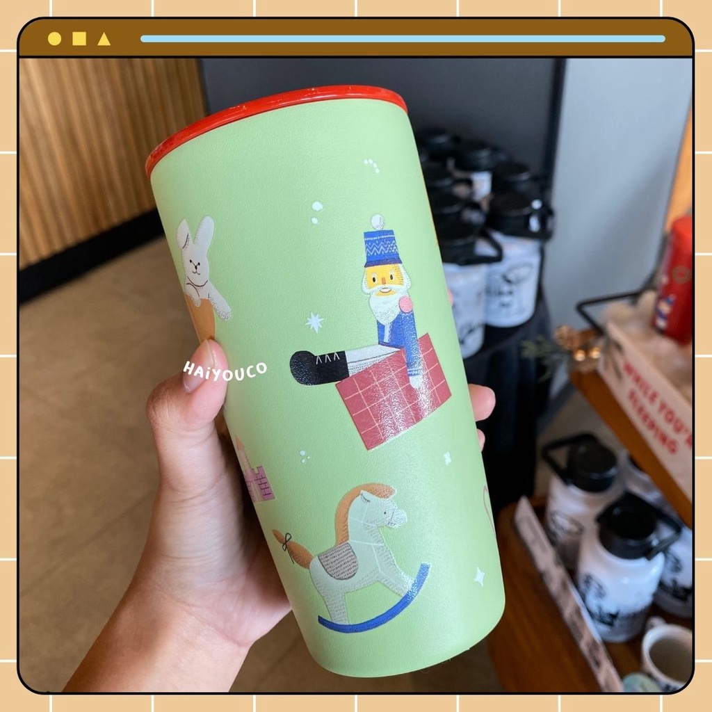 Tumbler Starbucks Holiday Christmas Toys Party 2022 Double Wall Glass Grande Size Stainless Steel