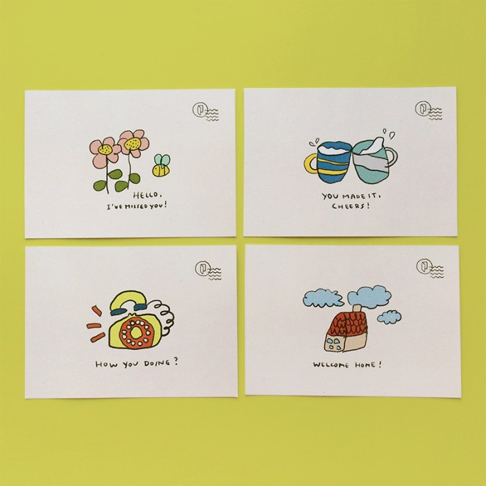 

Murah 4 Buah Innocent Postcards - Kartu Pos / Postcards Lucu Gambar Anak Bergaransi