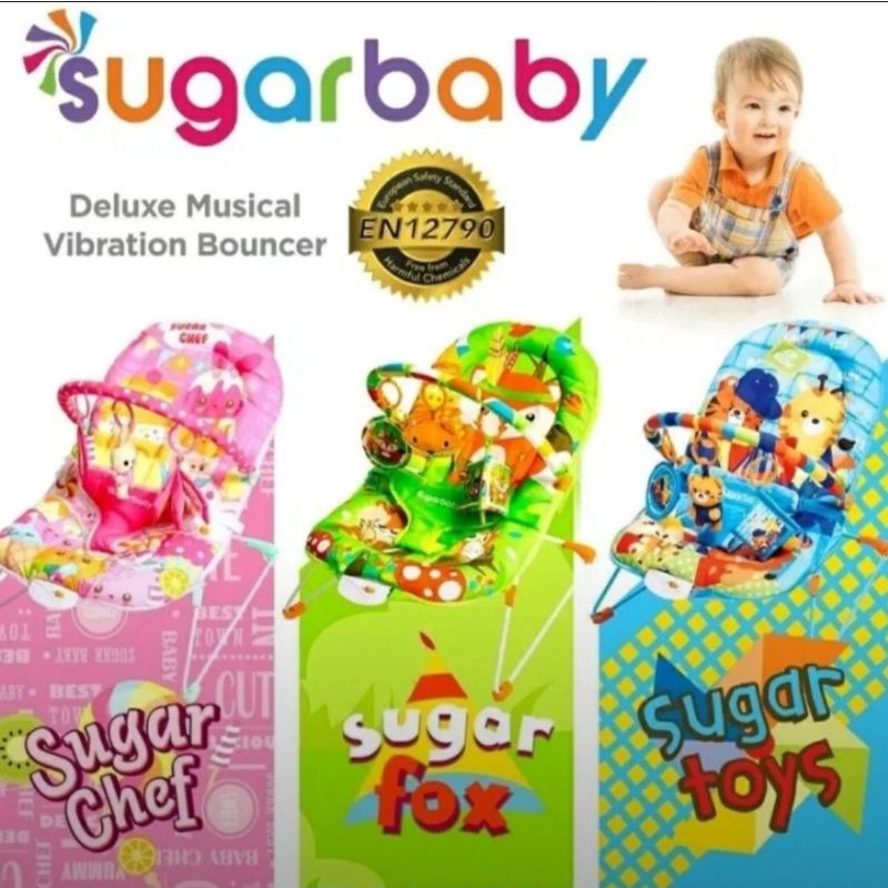 sugarbaby bouncer , bouncer sugarbaby , kursi bayi , sugar baby , sugar chef , sugar toys , sugar fox.