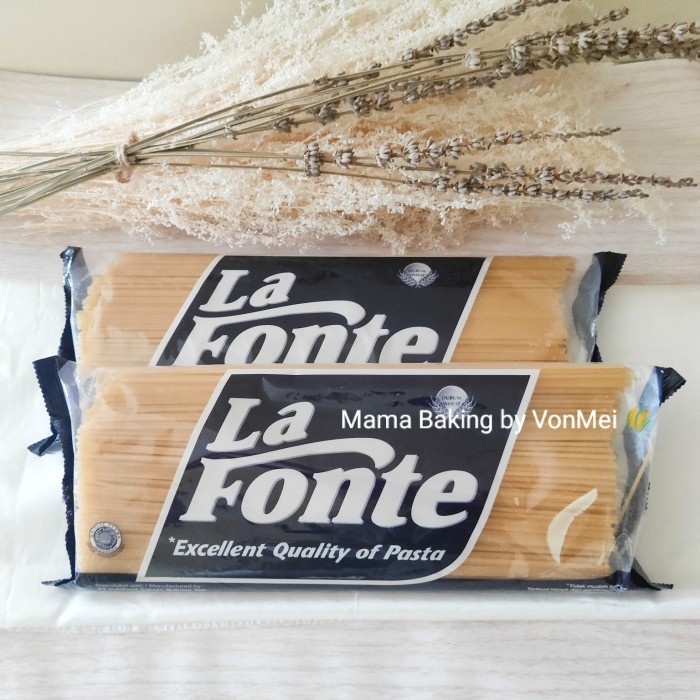 

Pasta Spaghetti LA FONTE Spaghetti No 11 Spagheti Pasta 250 gr Repack