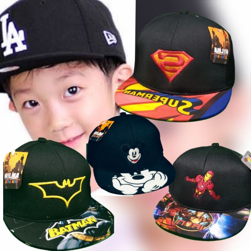 Topi Snapback anak Karakter/Bahan Tebal dan Premium