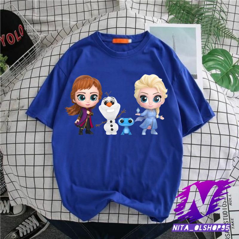frozen elsa dan ana baju anak elsa ana kaos elsa ana dan boneka salju