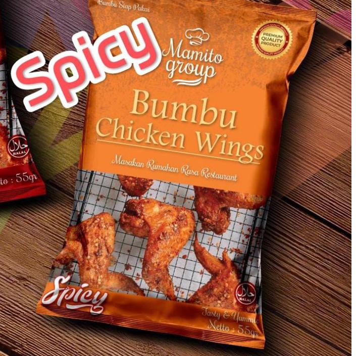 

ARTD8p3O--New...!! (premium quality ] Bumbu instan Mamito group chicken wings SPICY 55gr ala restoran 1.000.000% Lezat