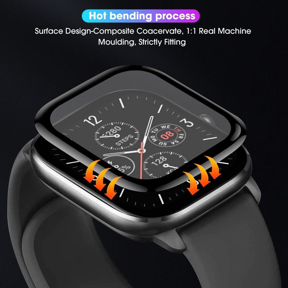 Film Pelindung Layar Smartwatch Huami Amazfit GTR 4 / GTS 4 Full Cover HD Transparan Anti Gores / Sidik Jari