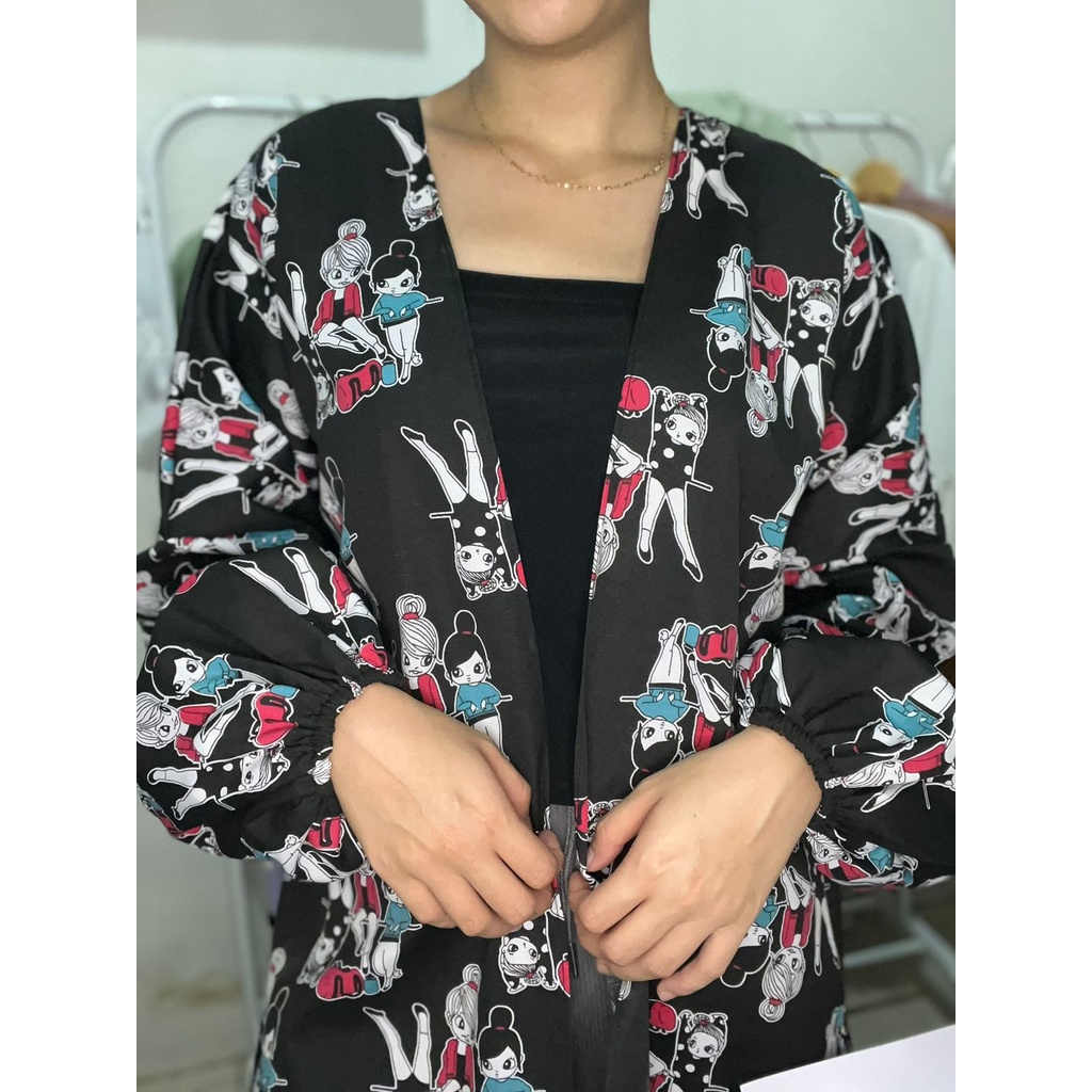 SIFA - NEW KIYOWO OUTER MOTIF-HITAM DOLL