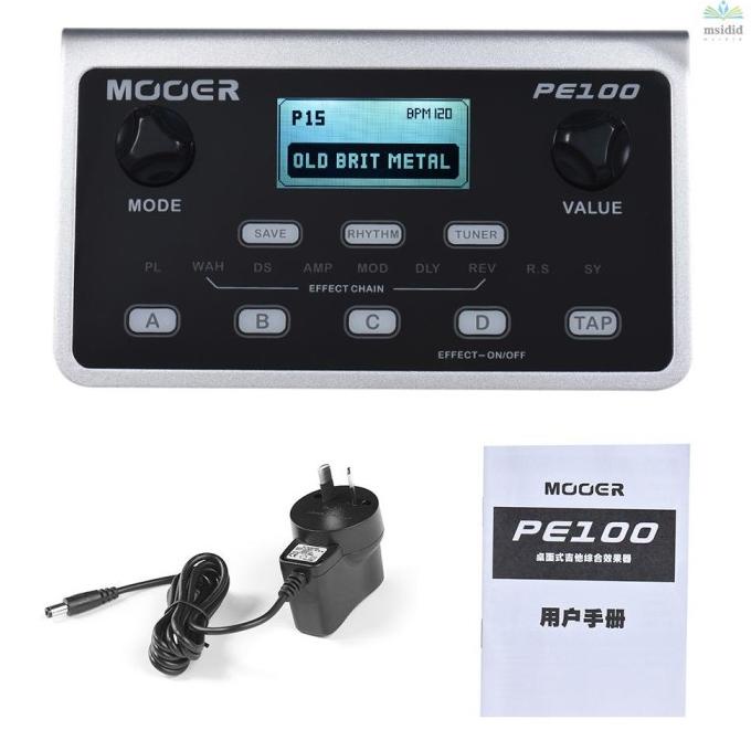 Ru Mooer Pe100 Pedal Efek Gitar Elektrik Portable 39 Efek 40 Drum 10