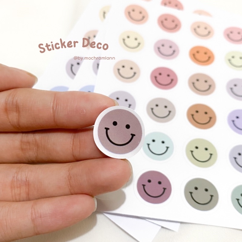 sticker deco - smile | sticker dekorasi scrapbook tinggal tempel | stiker penghias jurnal