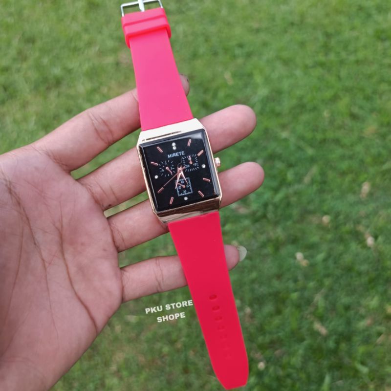 TERBARU ☑️JAM TANGAN WANITA MIRETE TERBARU STRAP RUBBER MODEL SIMPLE MEWAH TAHAN AIR JAM TANGAN WANITA TALI KARET JAM FASHION WANITA JAM TANGAN KASUAL WANITA TAHAN AIR STRAP RUBBER JAM TANGAN CEWEK MIRETE ORIGINAL FREE BATRAI CADANGAN JAM TANGAN WANITA