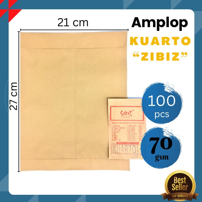 Jual Amplop Coklat KUARTO ( 21x27Cm ) ZIBIZ BHG | Shopee Indonesia