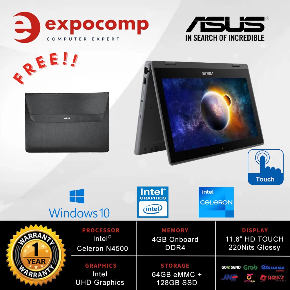 ASUS FLIP 2IN1 BR1100FKA-BP1149W GREY N4500