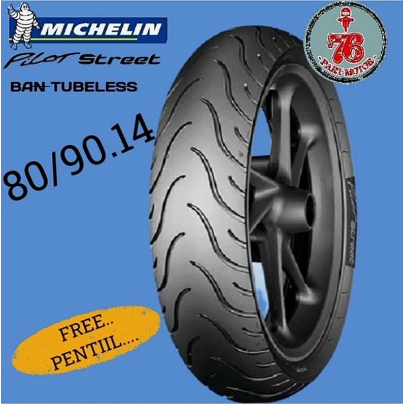 BAN TUBELESS MICHELINE PILOT STRET 80/90.14 FREE PENTIL