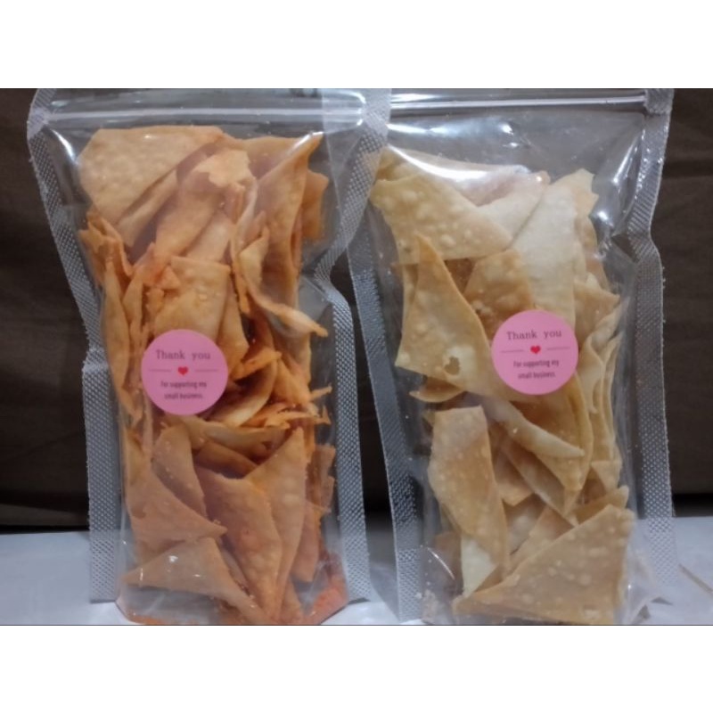 

Kripik Pangsit non MSG