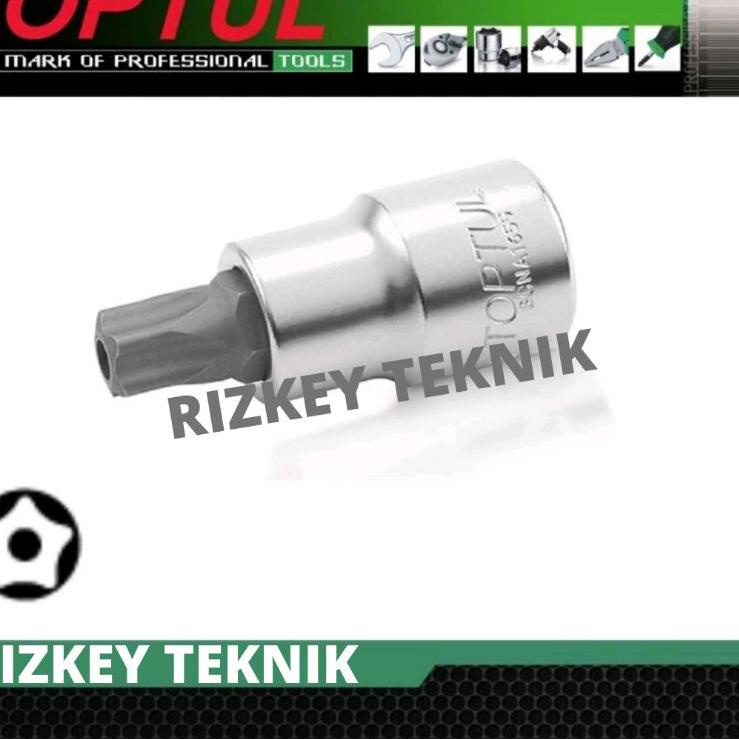 Langsung Order Mata Kunci Sok Socket bospomp BINTANG T30 SEGI 5 LUBANG DR 1/2" Kunci T30 Bintang 5