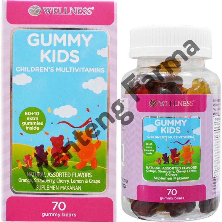 Wellness Gummy Kids Multivitamins Isi 70 Gummy Bears