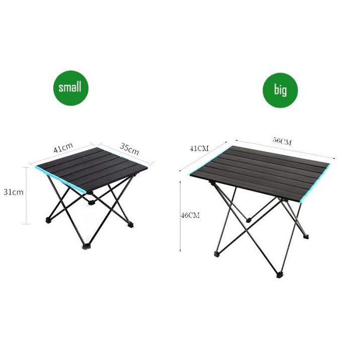 Meja Lipat Portable Piknik Camping Foldable Aluminium Multifungsi