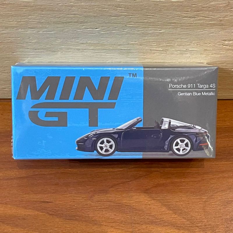 MINI GT 412 PORSCHE 911 TARGA 4S GENTIAN BLUE METALLIC MINIGT