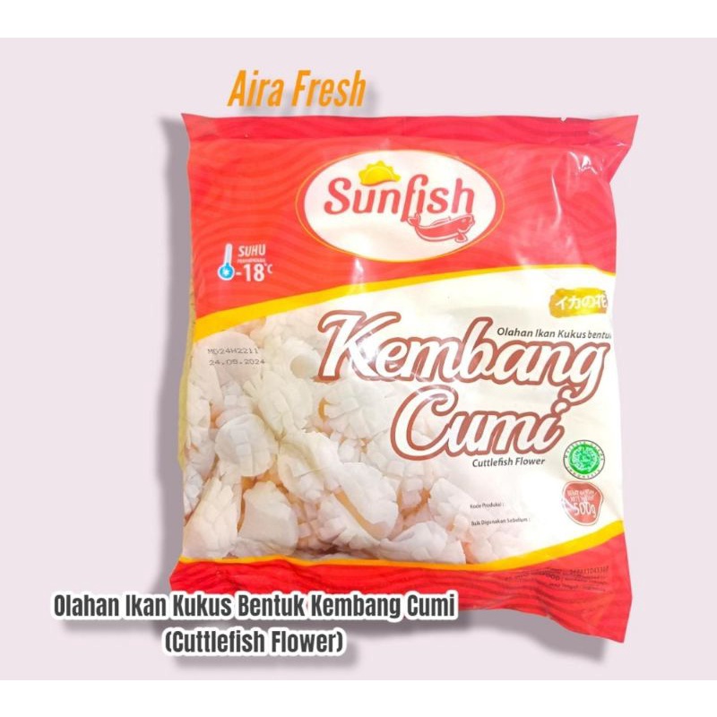 

Sunfish Kembang Cumi Cuttle Fishflower Olahan ikan kukus Bentuk Cumi 500gr