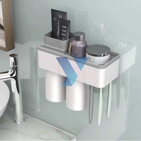 BATHE PROJECT Rak Gantung Kamar Mandi Organizer 2 Cup - A1615 ( Al-Yusi )