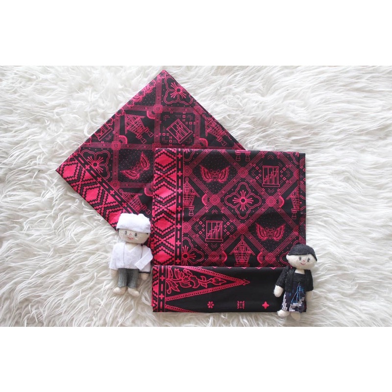 Kain Batik Baduy Banten Angklung Pink Hitam